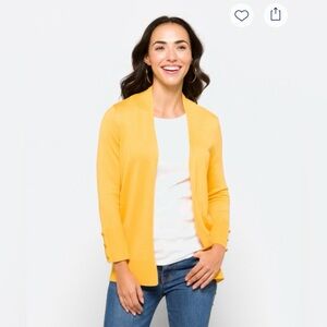 Evolution by Cyrus Women Yellow Cardigan